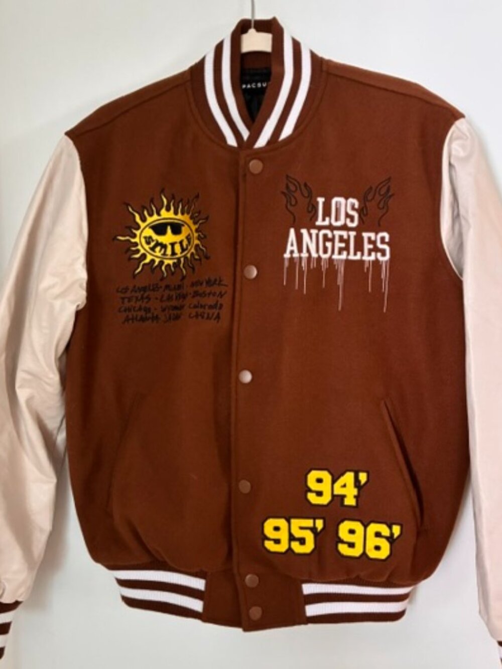 PacSun Women's Los Angeles "Drain Out Bad Energy" Bomber Jacket - New!